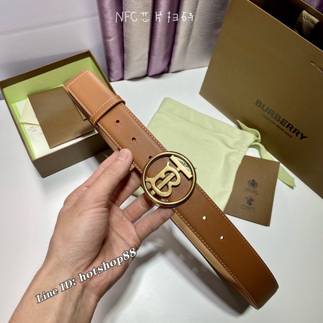BURBERRY經典爆款皮帶 巴寶莉精緻專屬標識搭扣腰帶  jjp2692